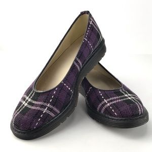 Dr Martens | Ellen Purple Plaid Slip On Shoes
